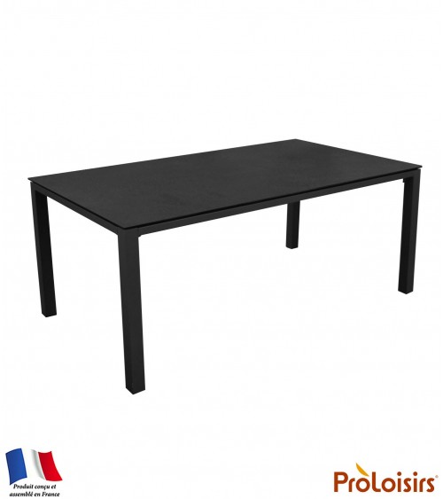 Table STONEO 180 plateau Kedra® Coloris:Châssis Graphite/Plateau Kedra® Black Boreal Eco-participation    :Prix de vente compren