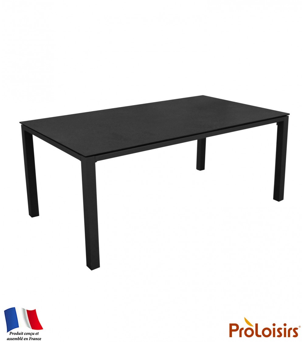 Table STONEO 180 plateau Kedra® Coloris:Châssis Graphite/Plateau Kedra® Black Boreal Eco-participation    :Prix de vente compren