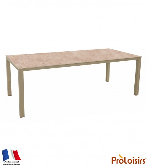 Table STONEO 220 plateau Kedra® Coloris:Châssis Sand/Plateau Kedra® Downtown Eco-participation    :Prix de vente comprenant l' é