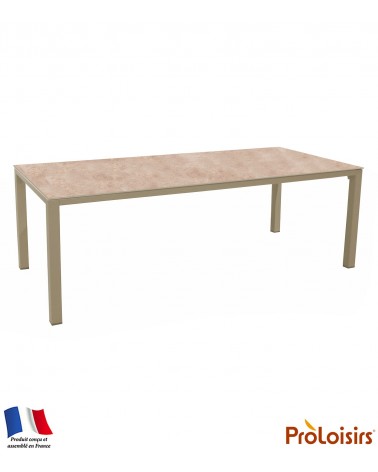 Table STONEO 220 plateau Kedra® Coloris:Châssis Sand/Plateau Kedra® Downtown Eco-participation    :Prix de vente comprenant l' é