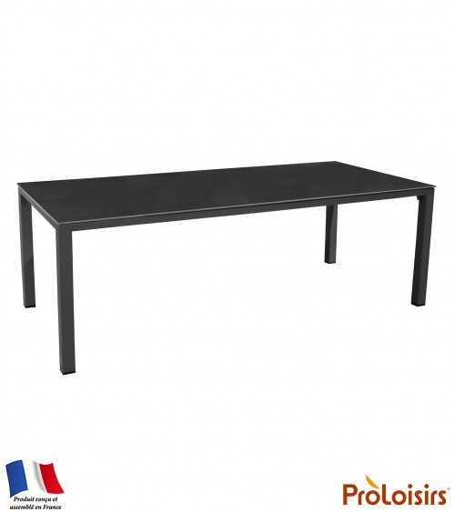 Table STONEO 220 plateau Kedra® Coloris:Châssis Graphite/Plateau Kedra® Black B. Eco-participation    :Prix de vente comprenant 
