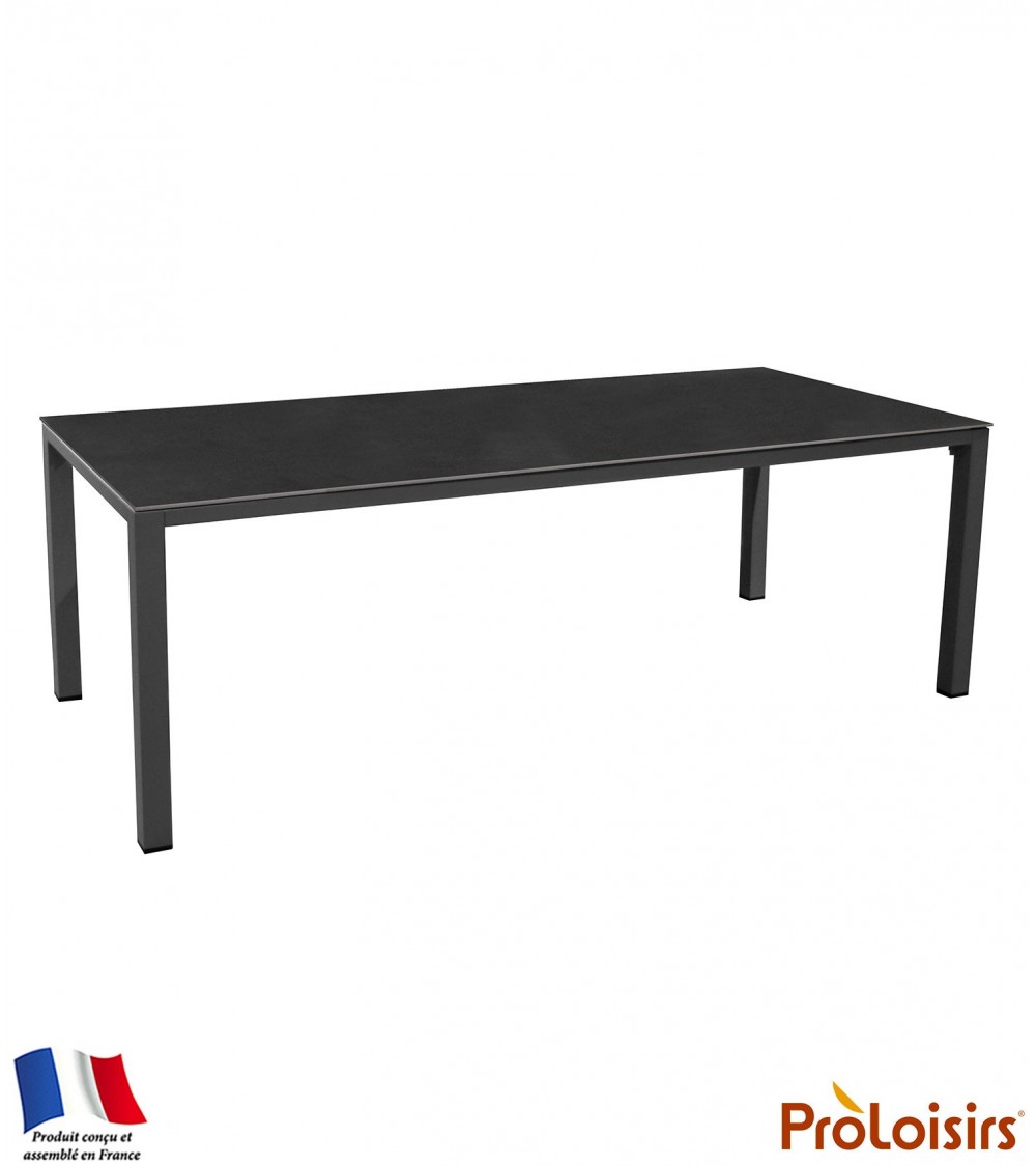 Table STONEO 220 plateau Kedra® Coloris:Châssis Graphite/Plateau Kedra® Black B. Eco-participation    :Prix de vente comprenant 