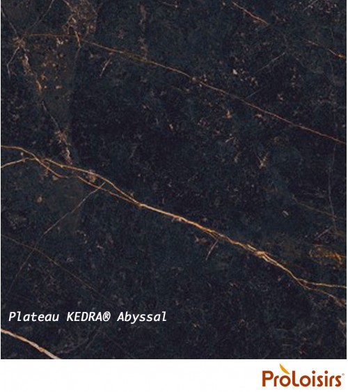 Table STONEO 220 plateau Kedra® Coloris:Châssis Graphite / Plateau Abyssal Eco-participation    :Prix de vente comprenant l' éco