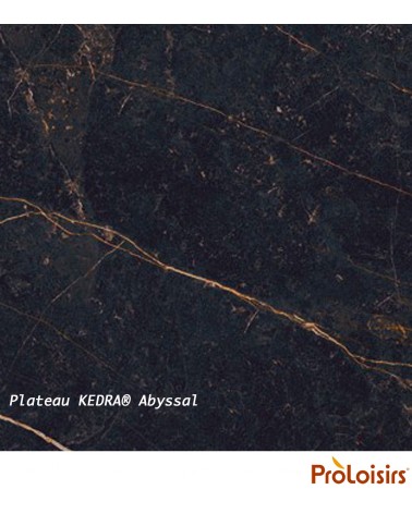 Table STONEO 220 plateau Kedra® Coloris:Châssis Graphite / Plateau Abyssal Eco-participation    :Prix de vente comprenant l' éco