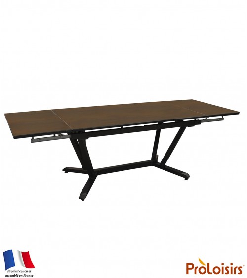 Table VITA 180/230/280 plateau Kedra® Coloris:Châssis Graphite/Plateau Kedra® Oxyde Eco-participation    :Prix de vente comprena