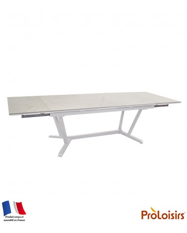 Table VITA 180/230/280 plateau Kedra® Coloris:Châssis Blanc/Plateau Kedra® Dual white Eco-participation    :Prix de vente compre