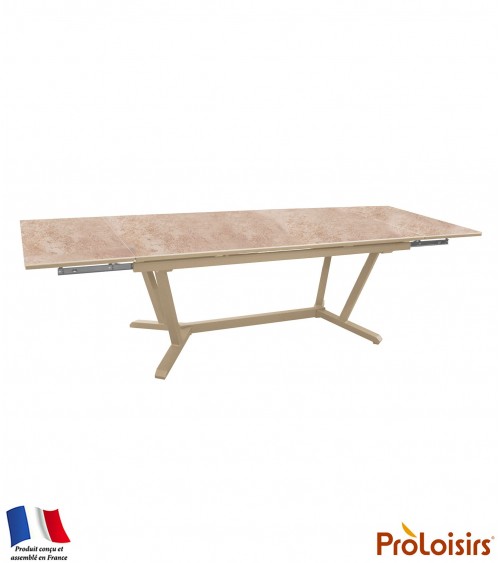 Table VITA 180/230/280 plateau Kedra® Coloris:Châssis Sand/Plateau Kedra® Downtown Eco-participation    :Prix de vente comprenan