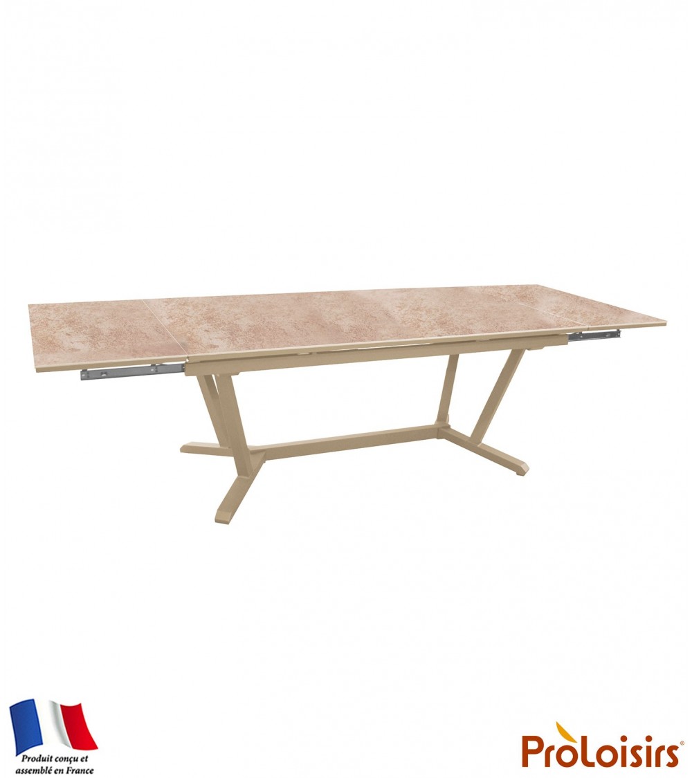 Table VITA 180/230/280 plateau Kedra® Coloris:Châssis Sand/Plateau Kedra® Downtown Eco-participation    :Prix de vente comprenan