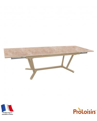Table VITA 180/230/280 plateau Kedra® Coloris:Châssis Sand/Plateau Kedra® Downtown Eco-participation    :Prix de vente comprenan