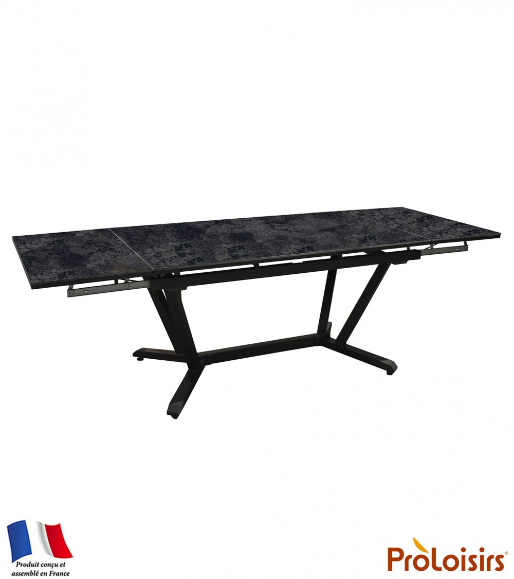 Table VITA 180/230/280 plateau Kedra® Coloris:Châssis Graphite/Plateau Kedra® Magma Eco-participation    :Prix de vente comprena