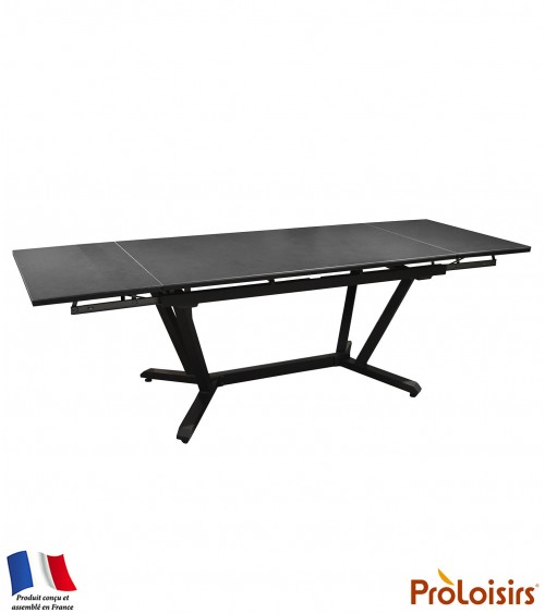 Table VITA 180/230/280 plateau Kedra® Coloris:Châssis Graphite/Plateau Kedra® Black B. Eco-participation    :Prix de vente compr