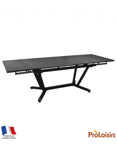Table VITA 180/230/280 plateau Kedra® Coloris:Châssis Graphite/Plateau Kedra® Black B. Eco-participation    :Prix de vente compr
