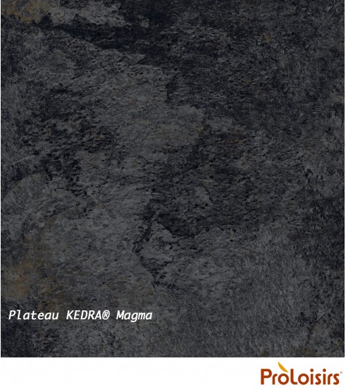 Table VITA 180/230/280 plateau Kedra® Coloris:Châssis Graphite/Plateau Kedra® Magma Eco-participation    :Prix de vente comprena