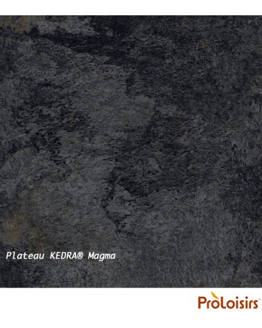 Table VITA 180/230/280 plateau Kedra® Coloris:Châssis Graphite/Plateau Kedra® Magma Eco-participation    :Prix de vente comprena