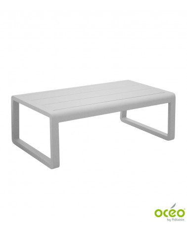 Table basse rectangulaire ANTONINO Coloris:Châssis Blanc / Plateau Blanc Eco-participation    :Prix de vente comprenant l' éco-p