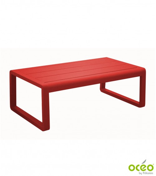 Table basse rectangulaire ANTONINO Coloris:Châssis Rouge / Plateau Rouge Eco-participation    :Prix de vente comprenant l' éco-p