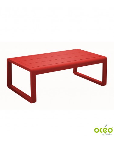 Table basse rectangulaire ANTONINO Coloris:Châssis Rouge / Plateau Rouge Eco-participation    :Prix de vente comprenant l' éco-p