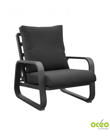 Fauteuil détente ANTONINO 3 positions Coloris:Châssis Graphite / Assise coussin Gris Eco-participation    :Prix de vente compren