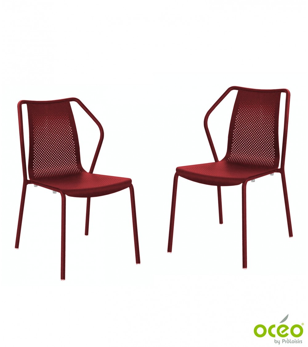 Chaise BARI Coloris:Châssis Rouge / Assise Rouge Eco-participation    :Prix de vente comprenant l' éco-participation de 0,40 € T