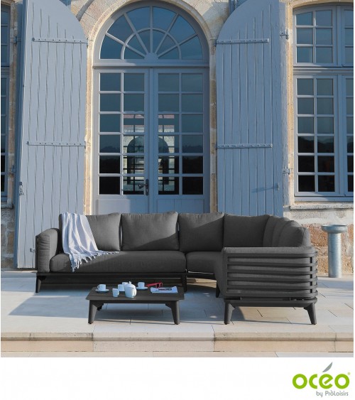 Salon d'angle MOSS II (Set complet) Coloris:Châssis Graphite/Coussins Graphite Eco-participation    :Prix de vente comprenant l'
