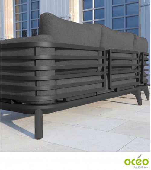 Salon d'angle MOSS II (Set complet) Coloris:Châssis Graphite/Coussins Graphite Eco-participation    :Prix de vente comprenant l'