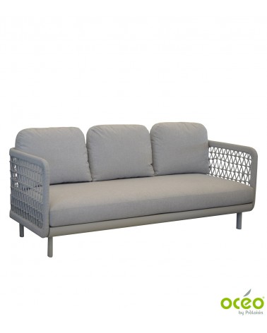 Canapé 3 places CLUB Coloris:Châssis Light-grey/Assise Coussin Light-grey Eco-participation    :Prix de vente comprenant l' éco-