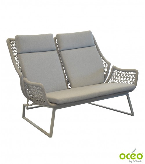 Canapé 2 places CLUB Coloris:Châssis Light-grey/Assise Coussin Light-grey Eco-participation    :Prix de vente comprenant l' éco-