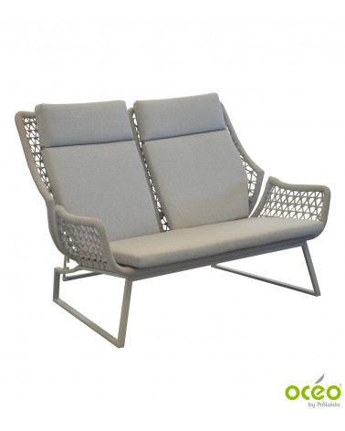 Canapé 2 places CLUB Coloris:Châssis Light-grey/Assise Coussin Light-grey Eco-participation    :Prix de vente comprenant l' éco-