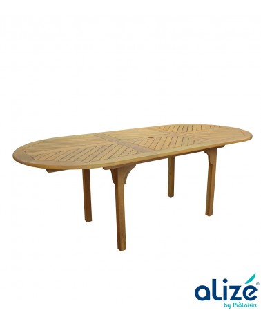 Table DURBAN 160/220 Coloris:Châssis Acacia/Plateau Acacia Eco-participation    :Prix de vente comprenant l' éco-participation d