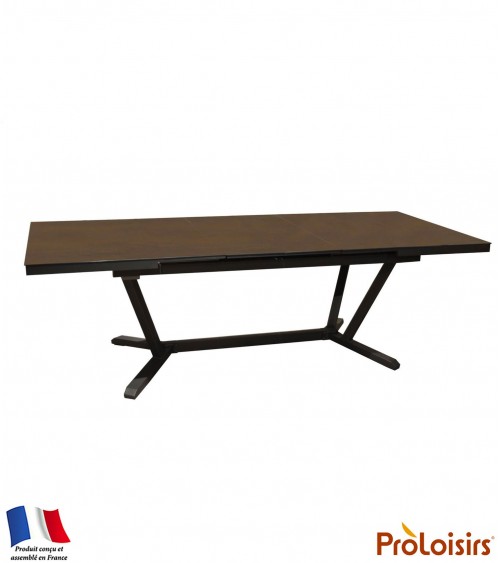 Table VITA 180/240 plateau Kedra® Coloris:Châssis Graphite/Plateau Kedra® Oxyde Eco-participation    :Prix de vente comprenant l