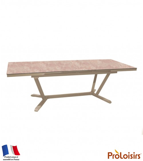 Table VITA 180/240 plateau Kedra® Coloris:Châssis Sand/Plateau Kedra® Downtown Eco-participation    :Prix de vente comprenant l'