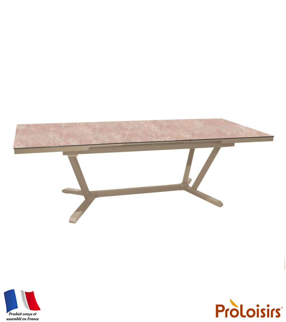 Table VITA 180/240 plateau Kedra® Coloris:Châssis Sand/Plateau Kedra® Downtown Eco-participation    :Prix de vente comprenant l'
