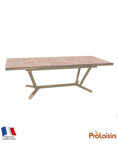 Table VITA 180/240 plateau Kedra® Coloris:Châssis Sand/Plateau Kedra® Downtown Eco-participation    :Prix de vente comprenant l'