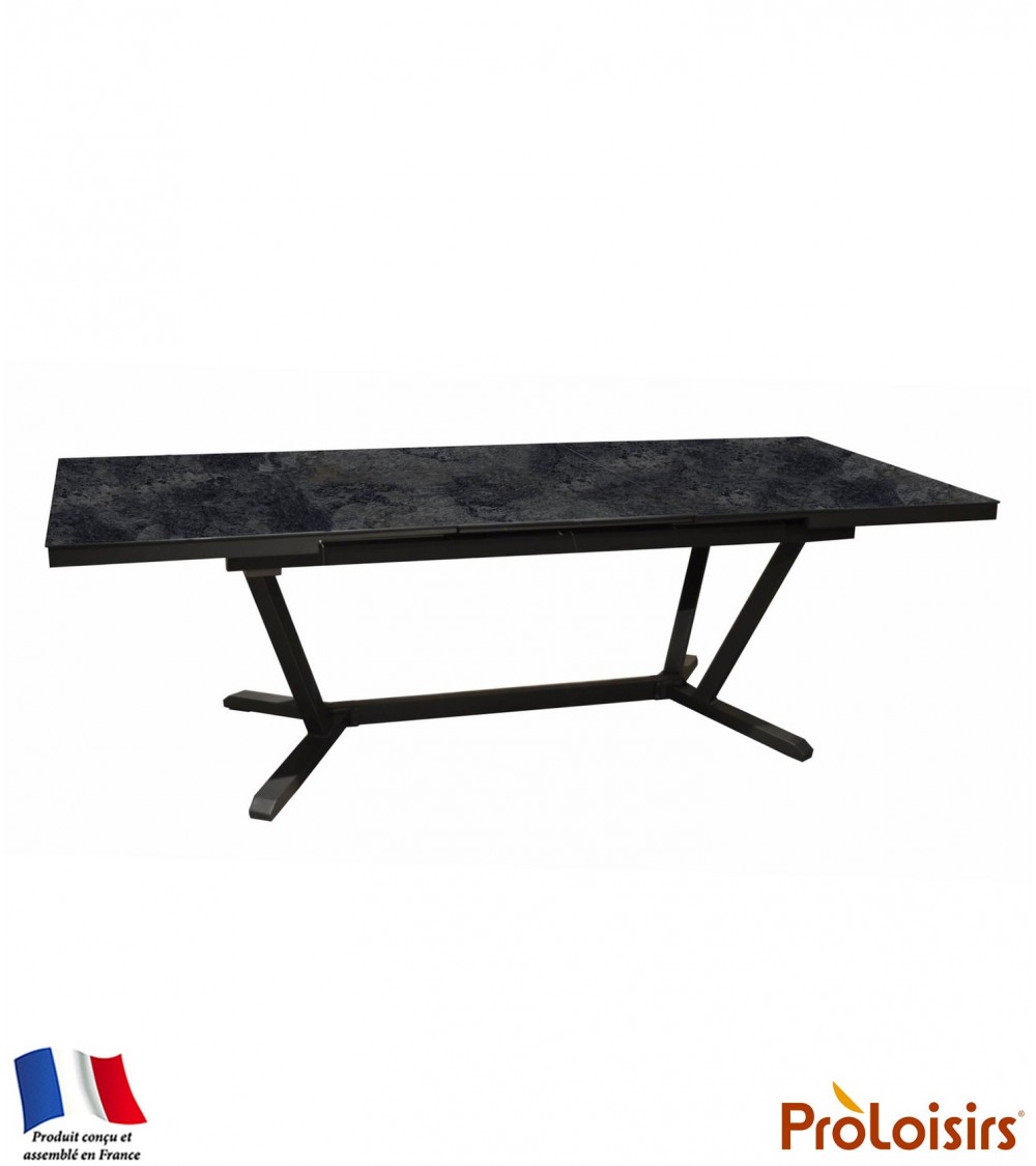 Table VITA 180/240 plateau Kedra® Coloris:Châssis Graphite/Plateau Kedra® Magma Eco-participation    :Prix de vente comprenant l