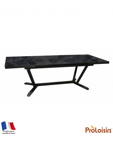 Table VITA 180/240 plateau Kedra® Coloris:Châssis Graphite/Plateau Kedra® Magma Eco-participation    :Prix de vente comprenant l