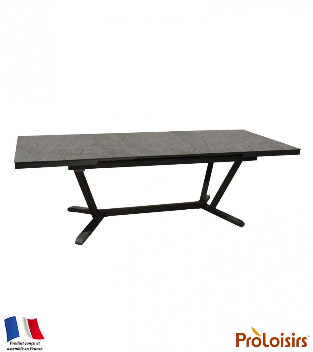 Table VITA 180/240 plateau Kedra® Coloris:Châssis Graphite/Plateau Kedra® Lucca Eco-participation    :Prix de vente comprenant l