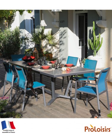 Table VITA 180/240 plateau Kedra® Coloris:Châssis Graphite/Plateau Kedra® Lucca Eco-participation    :Prix de vente comprenant l