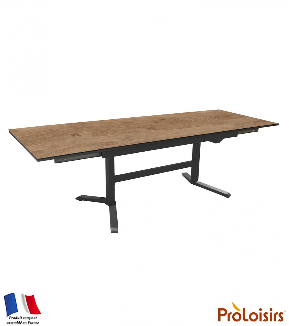 Table SOTTA 150/200/250 plateau Fundermax® Coloris:Châssis Graphite/Plateau Fundermax® Chêne Eco-participation    :Prix de vente