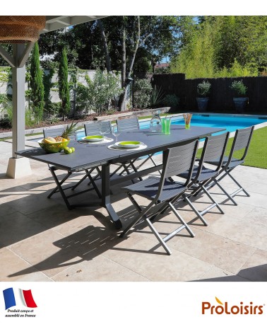 Table SOTTA 150/200/250 plateau Fundermax® Coloris:Châssis Graphite/Plateau Fundermax® Ardoise Eco-participation    :Prix de ven