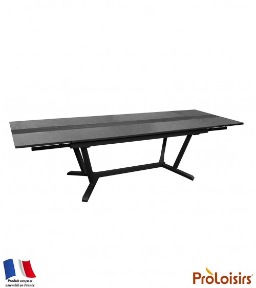 Table GALLEO 150/200/250 plateau HPL Fundermax® Coloris:Châssis Graphite/Plateau Fundermax® Ardoise Eco-participation    :Prix d