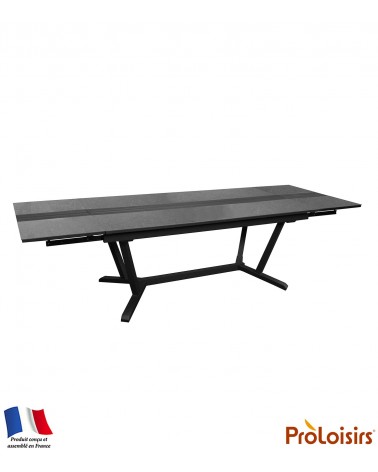 Table GALLEO 150/200/250 plateau HPL Fundermax® Coloris:Châssis Graphite/Plateau Fundermax® Ardoise Eco-participation    :Prix d
