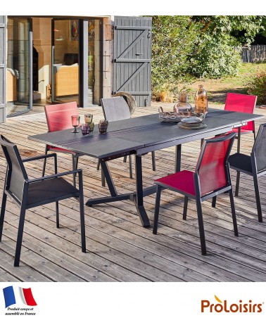 Table GALLEO 150/200/250 plateau HPL Fundermax® Coloris:Châssis Graphite/Plateau Fundermax® Ardoise Eco-participation    :Prix d