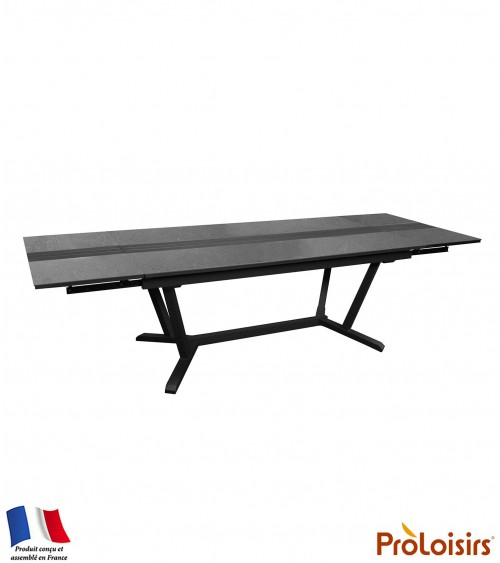 Table GALLEO 180/230/280 plateau HPL Fundermax® Coloris:Châssis Graphite/Plateau Fundermax® Ardoise Eco-participation    :Prix d