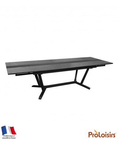 Table GALLEO 180/230/280 plateau HPL Fundermax® Coloris:Châssis Graphite/Plateau Fundermax® Ardoise Eco-participation    :Prix d