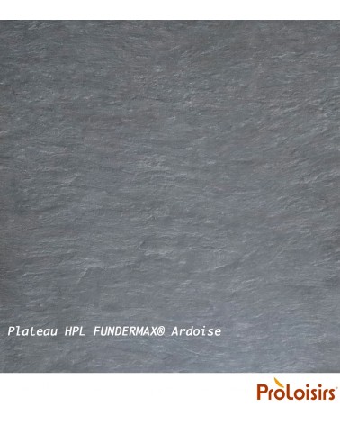 Table GALLEO 180/230/280 plateau HPL Fundermax® Coloris:Châssis Graphite/Plateau Fundermax® Ardoise Eco-participation    :Prix d