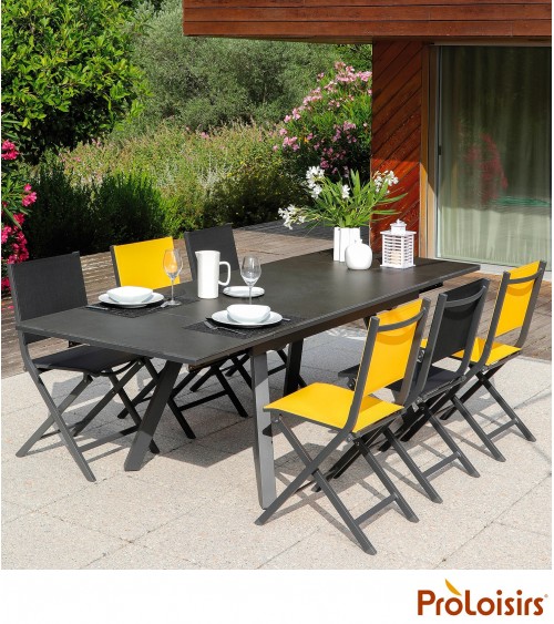 Table AGRA 150/200/250 Céramique Coloris:Châssis Graphite / Plateau Graphite Eco-participation    :Prix de vente comprenant l' é