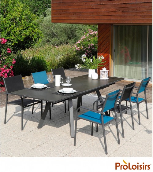 Table AGRA 150/200/250 Céramique Coloris:Châssis Graphite / Plateau Graphite Eco-participation    :Prix de vente comprenant l' é