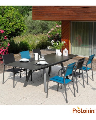Table AGRA 150/200/250 Céramique Coloris:Châssis Graphite / Plateau Graphite Eco-participation    :Prix de vente comprenant l' é