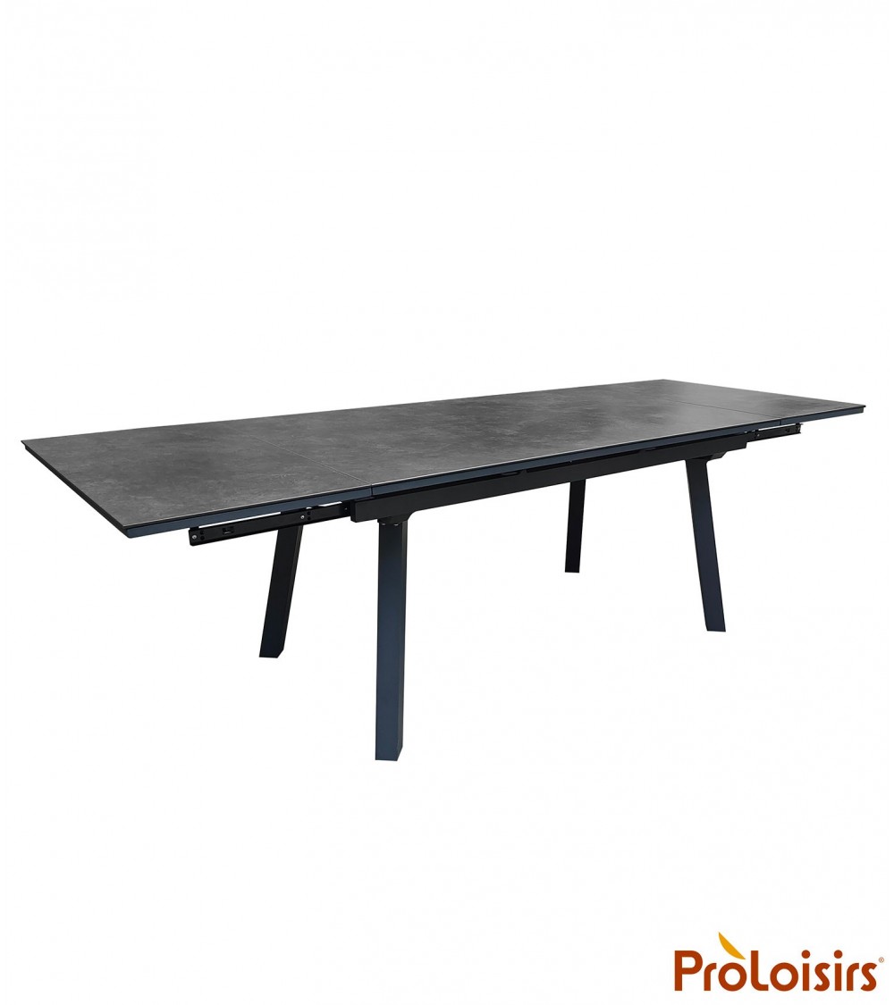 Table AGRA 150/200/250 HPL Coloris:Châssis Graphite / Plateau Graphite Eco-participation    :Prix de vente comprenant l' éco-par