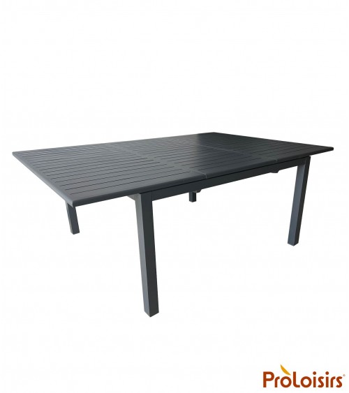 Table GENES 140x140/200 Coloris:Châssis Graphite / Plateau Graphite Eco-participation    :Prix de vente comprenant l' éco-partic